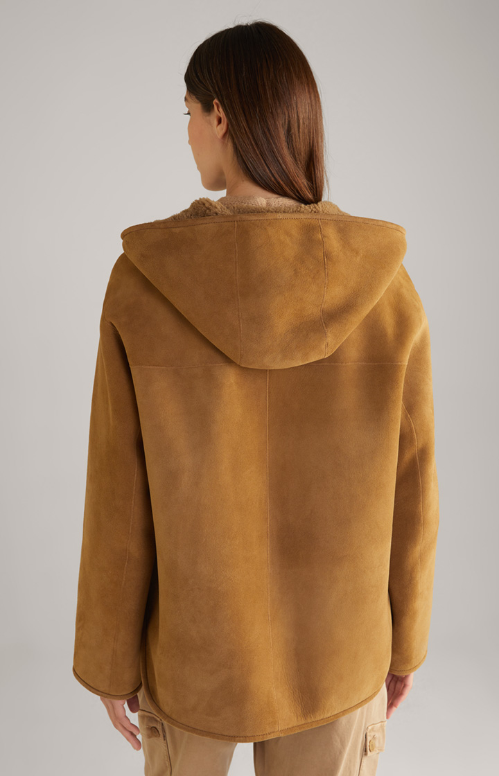 Shearling-Jacke in Camel