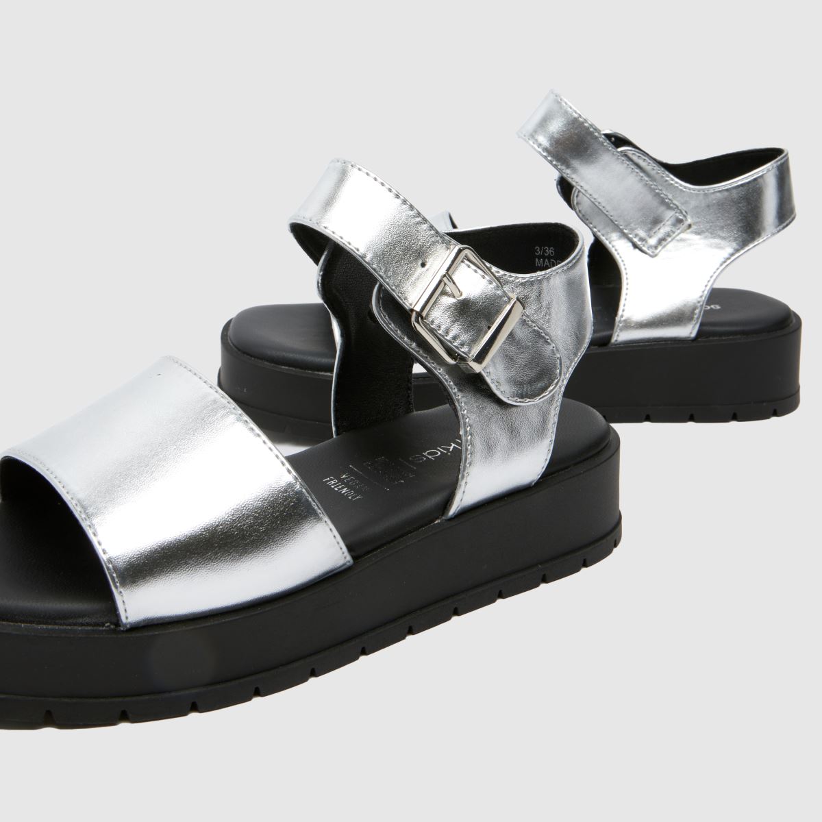 Schuh ezüst Trixie chunky lányka ifjúsági szandál