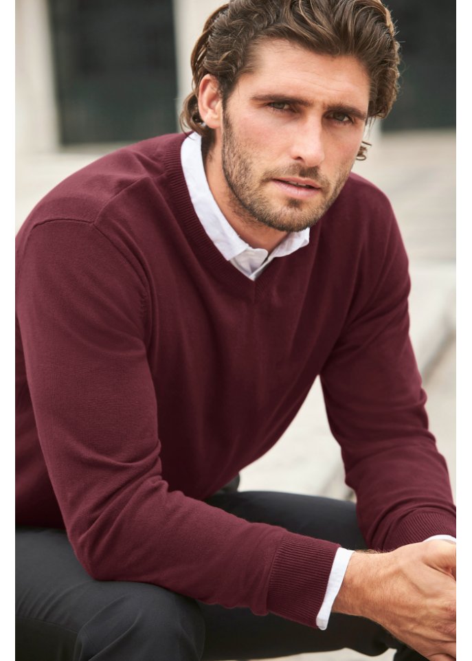 Pullover mit V-Ausschnitt