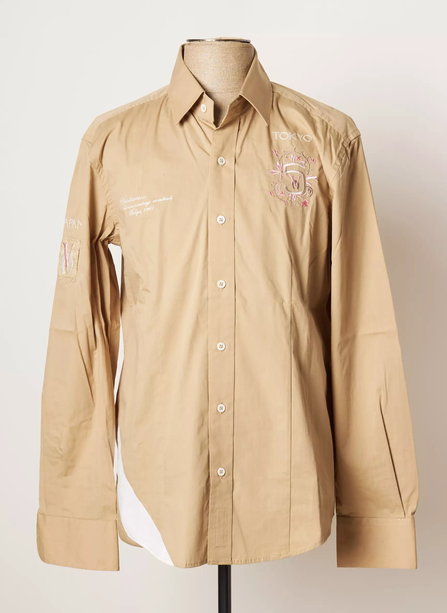 Vestiaires Principaute Cannoise Manches Longues Homme couleur beige