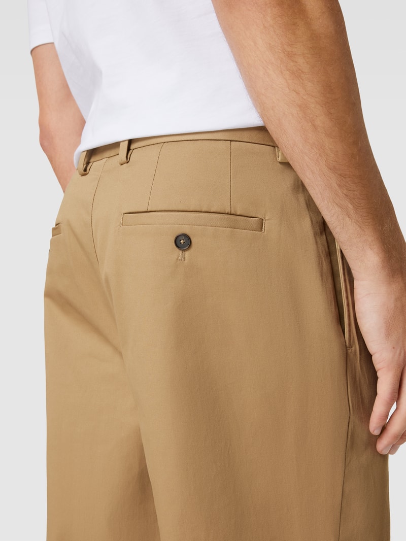 Bundfaltenhose mit Stretch-Anteil Modell 'etna' in beige