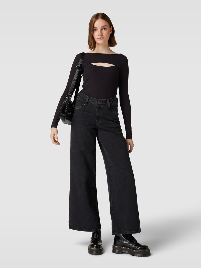 Longsleeve mit Cut Out in schwarz