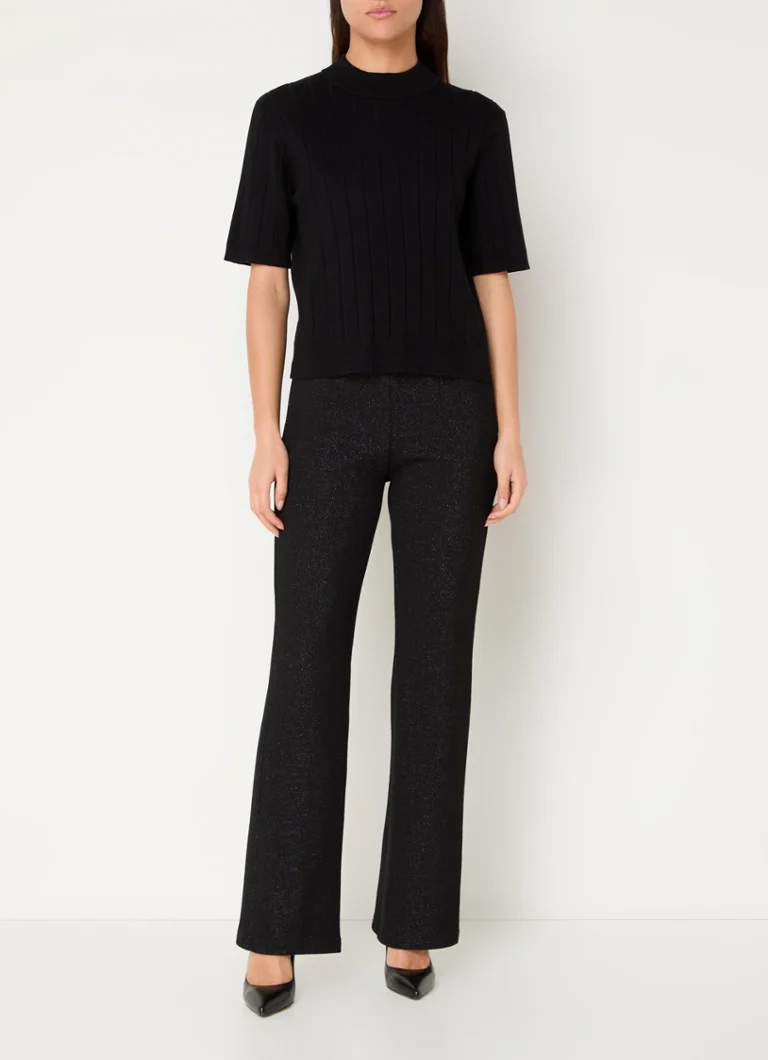 Pantaloni a vita alta e gamba larga di Gerry Weber con inserti in lurex.