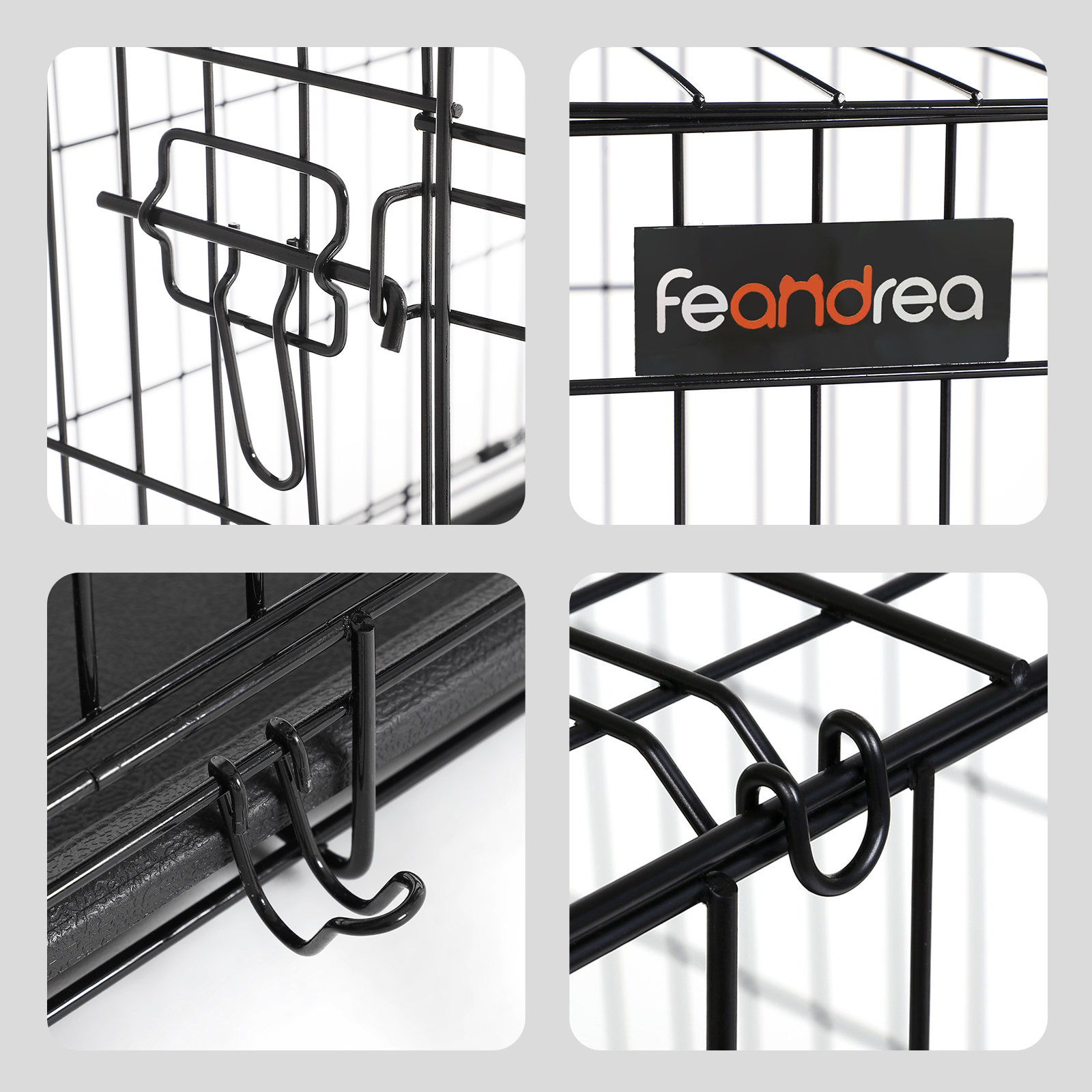 FEANDREA Transportboxen & Gitterboxen FEANDREA Hundekäfig mit Trennwand