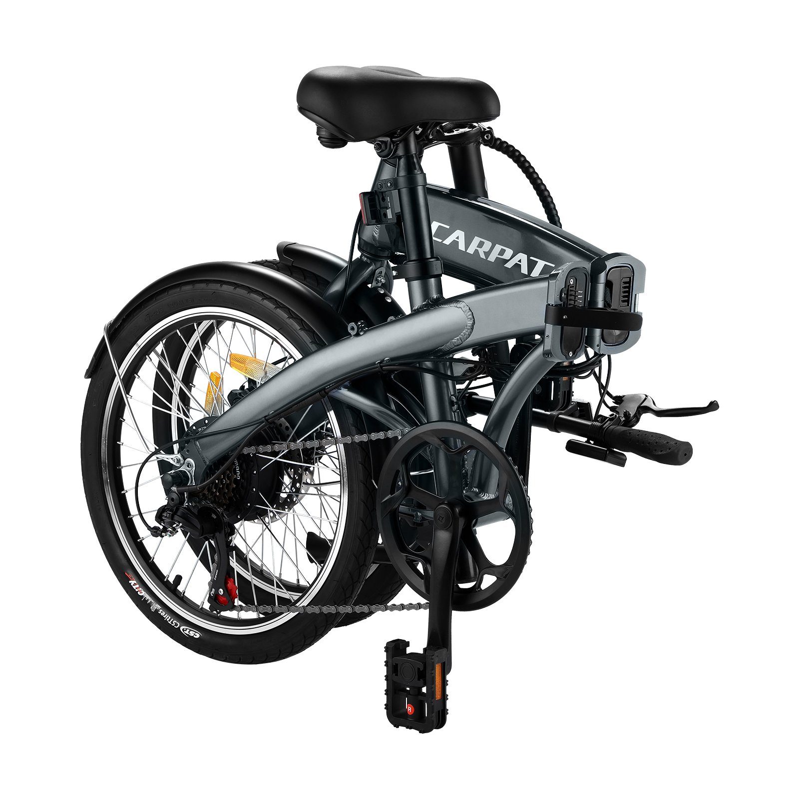 CARPAT SPORT E-Bike 20 Zoll Klapprad E-Bike Faltrad Damen Herren, 36V/6,6Ah, 6 Gang Shimano, Kettenschaltung, Hintermotor, (Alu-Rahmen, Pedelec Elektrisches Fahrrad), Elektrofahrrad, E-Klapprad, E-Faltrad
