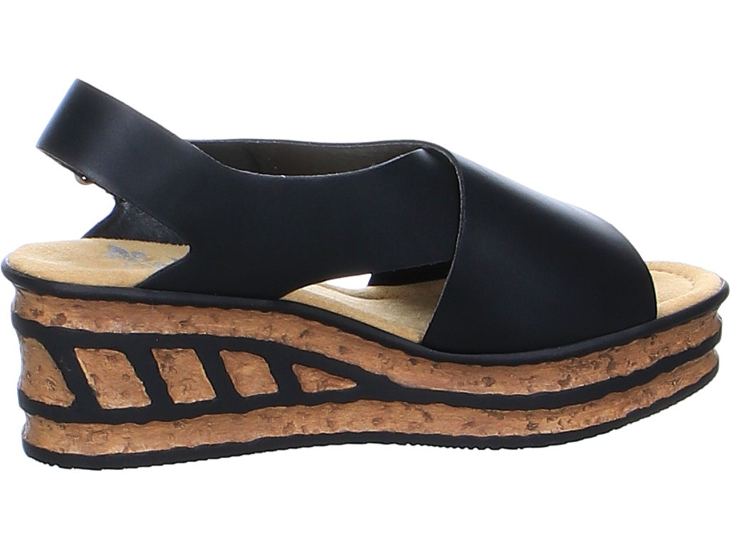 RIEKER Klassische Sandalen schwarz