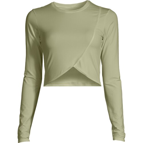 DAMEN SHIRT OVERLAP CROP LONG SLEEVE