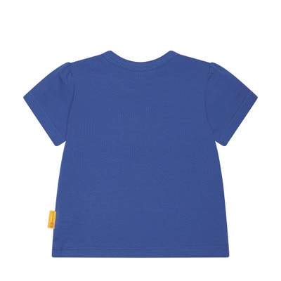 T-Shirt kurzarm, mittelblau für Mädchen