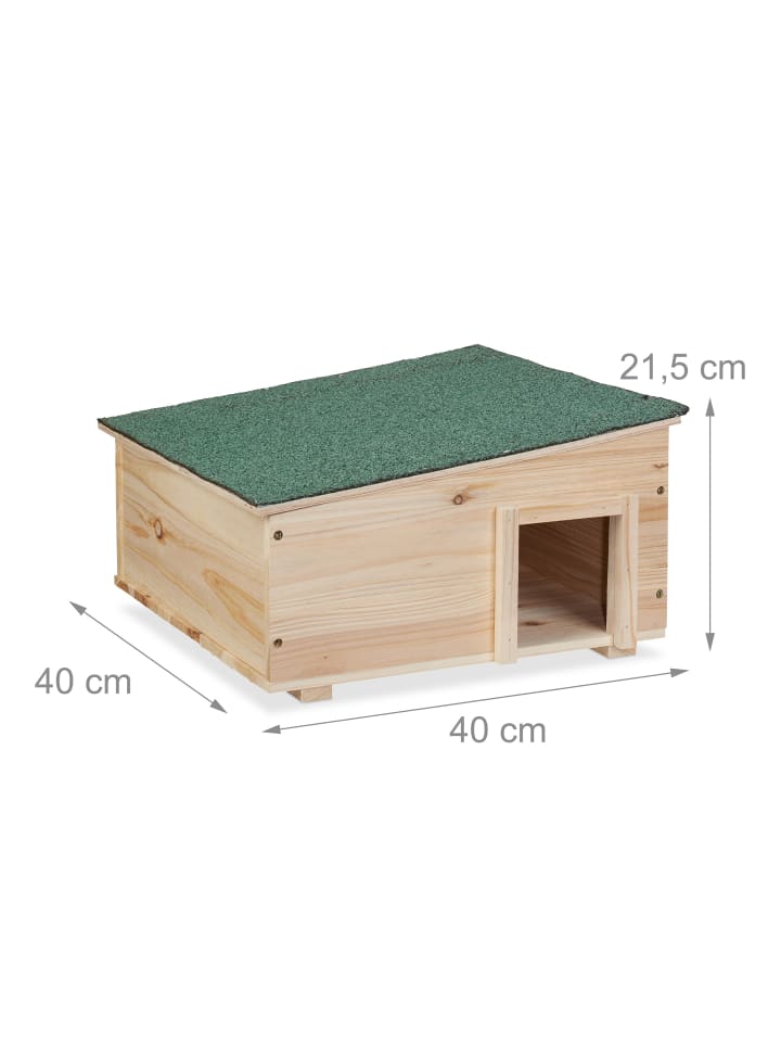 relaxdays Igelhaus in Natur - (B)40 x (H)21,5 x (T)40 cm günstig kaufen onesize