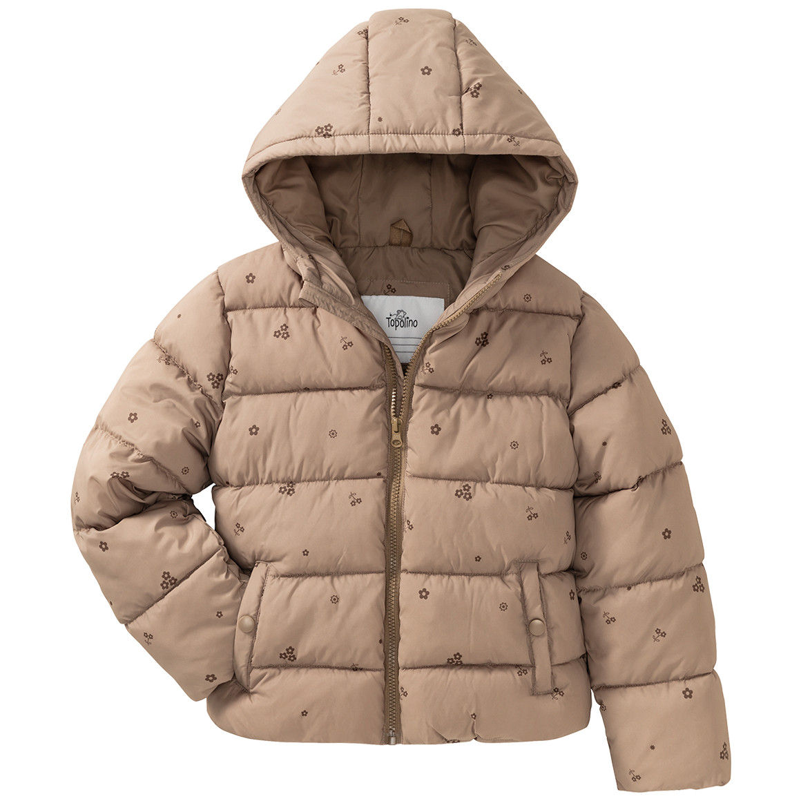 Mädchen Steppjacke mit Blümchen-Allover