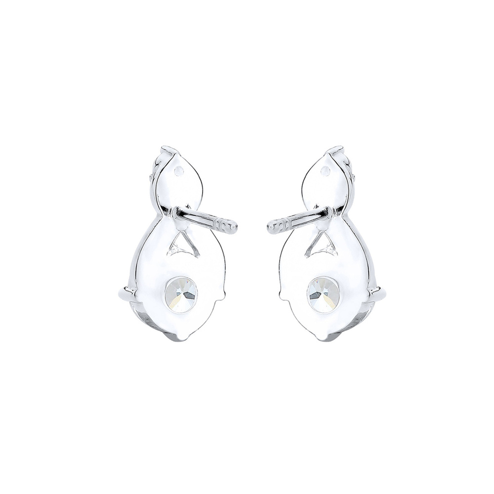 Elli Elli Boucles d'Oreilles Infinity Zirkonia Glamour Elegant 925 Silber Boucles d'oreilles
