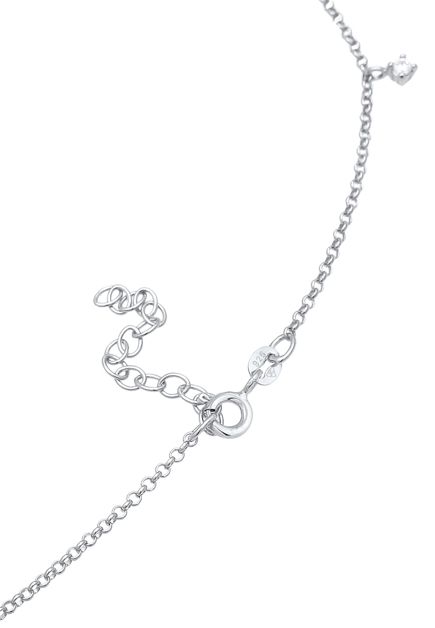 Elli női csillogó pasziánsz choker cirkónia kristályokkal 925 sterling ezüstből