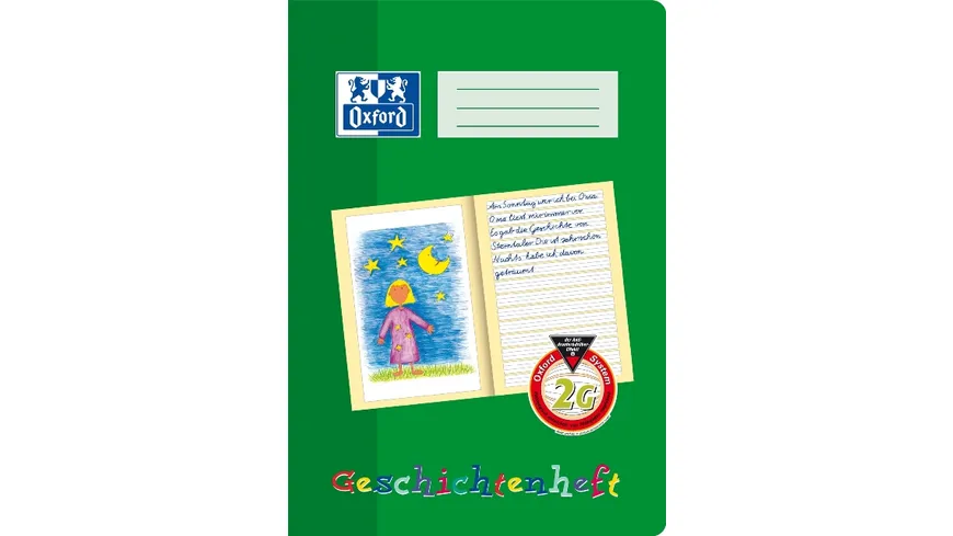 Oxford Schreiblernheft / Geschichtenheft A4 Lineatur 2G 16 Blatt