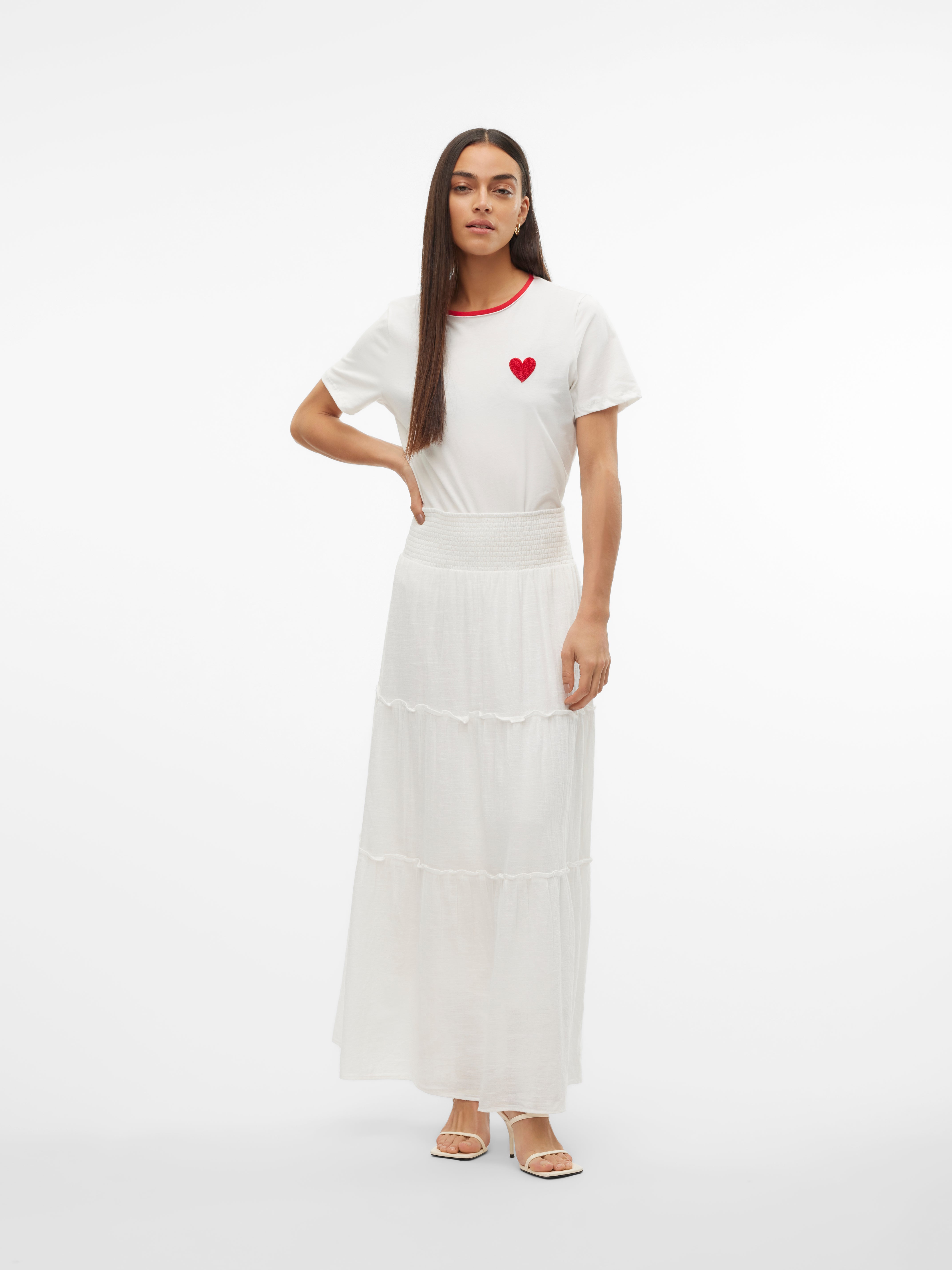 VMKEELEY Hohe Taille Langer Rock