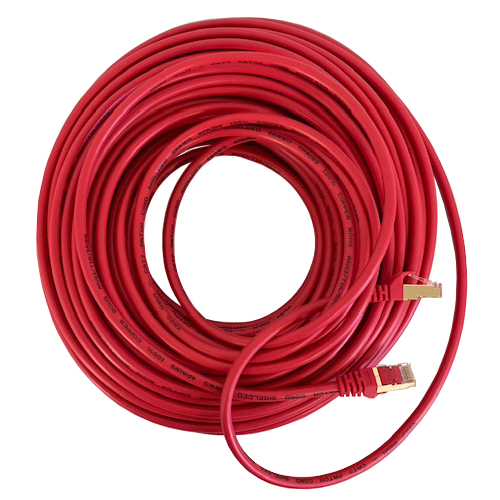 Vago-Tools CAT7 Patchkabel Netzwerkkabel rot 10m rund