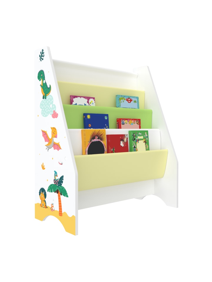 en.casa Kinderregal Fisterra in Gelb Grün (H)74cm (B)62cm (T)29cm günstig kaufen onesize