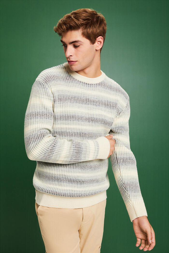 Rundhals-Pullover aus Rippstrick