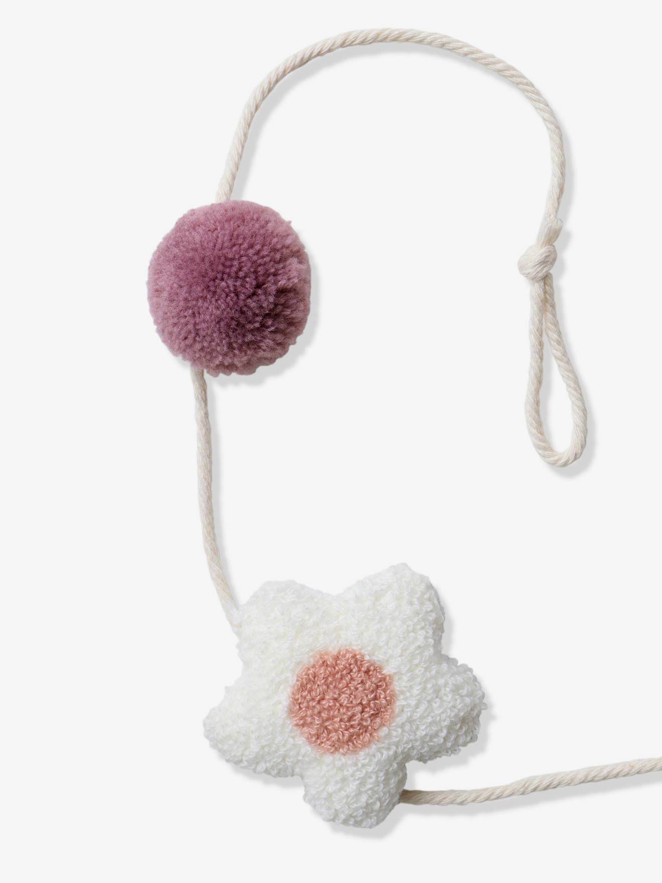 Vertbaudet Kinderzimmer Girlande mit Blumen - rosa bedruckt