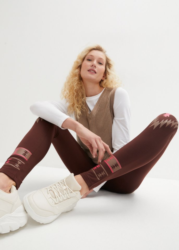 Thermo-Leggings mit Norweger-Muster