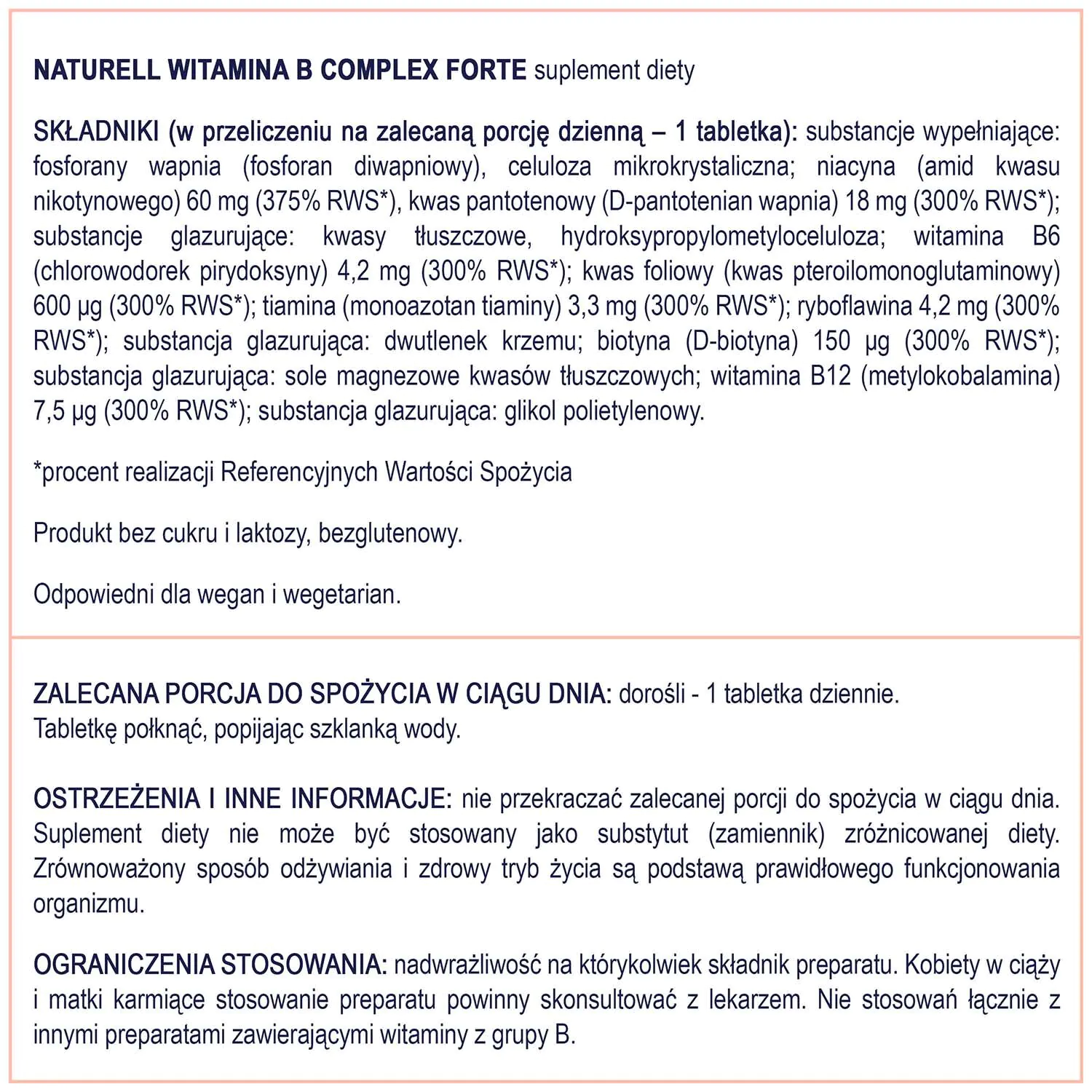 Naturell Vitamin B Complex Forte 120 δισκία