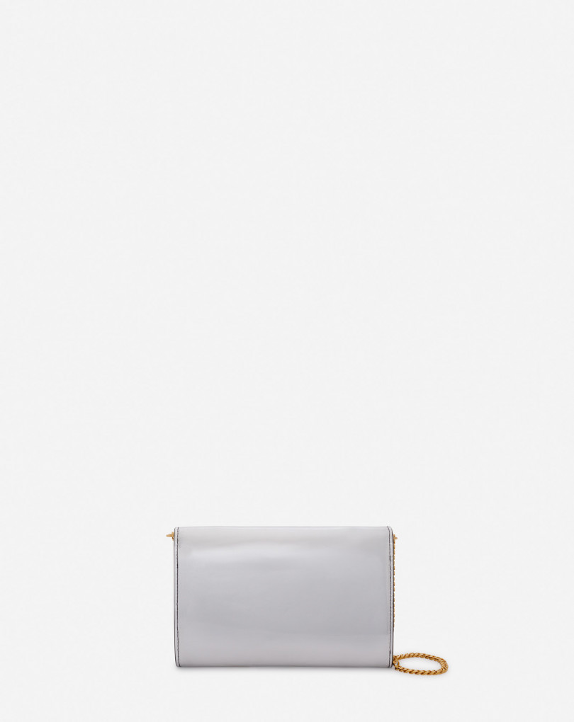 POCHETTE À CHAINE CONCERTO EN CUIR MÉTALLISÉ