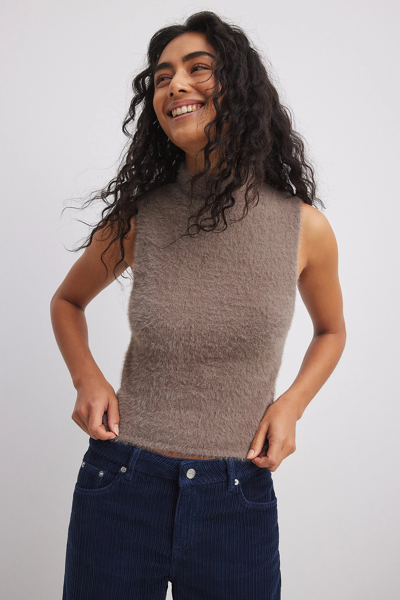 Hochgeschlossenes Stricktop