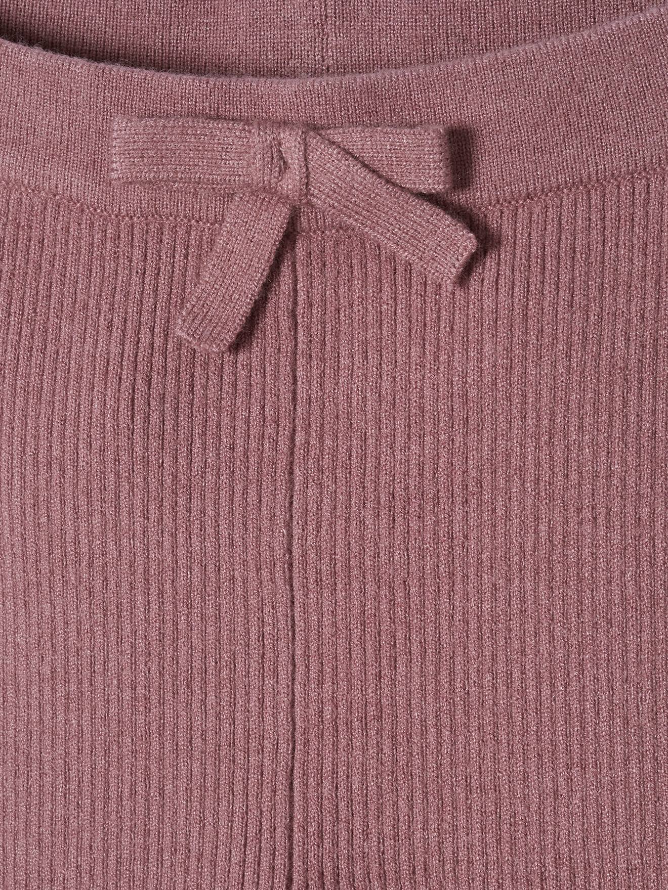 Legging en tricot fille rose foncé