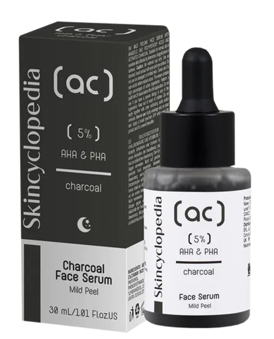 Skincyclopedia serum za lice s 5% AHA + PHA kompleksom i aktivnim ugljem
