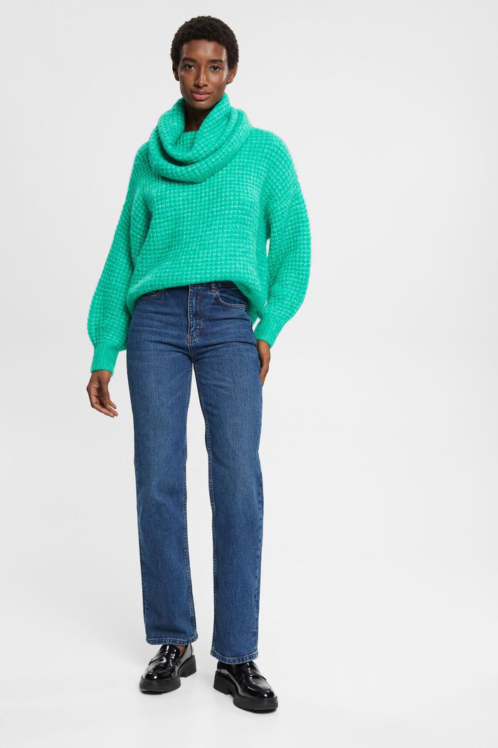 High-Rise-Stretchjeans mit geradem Bein