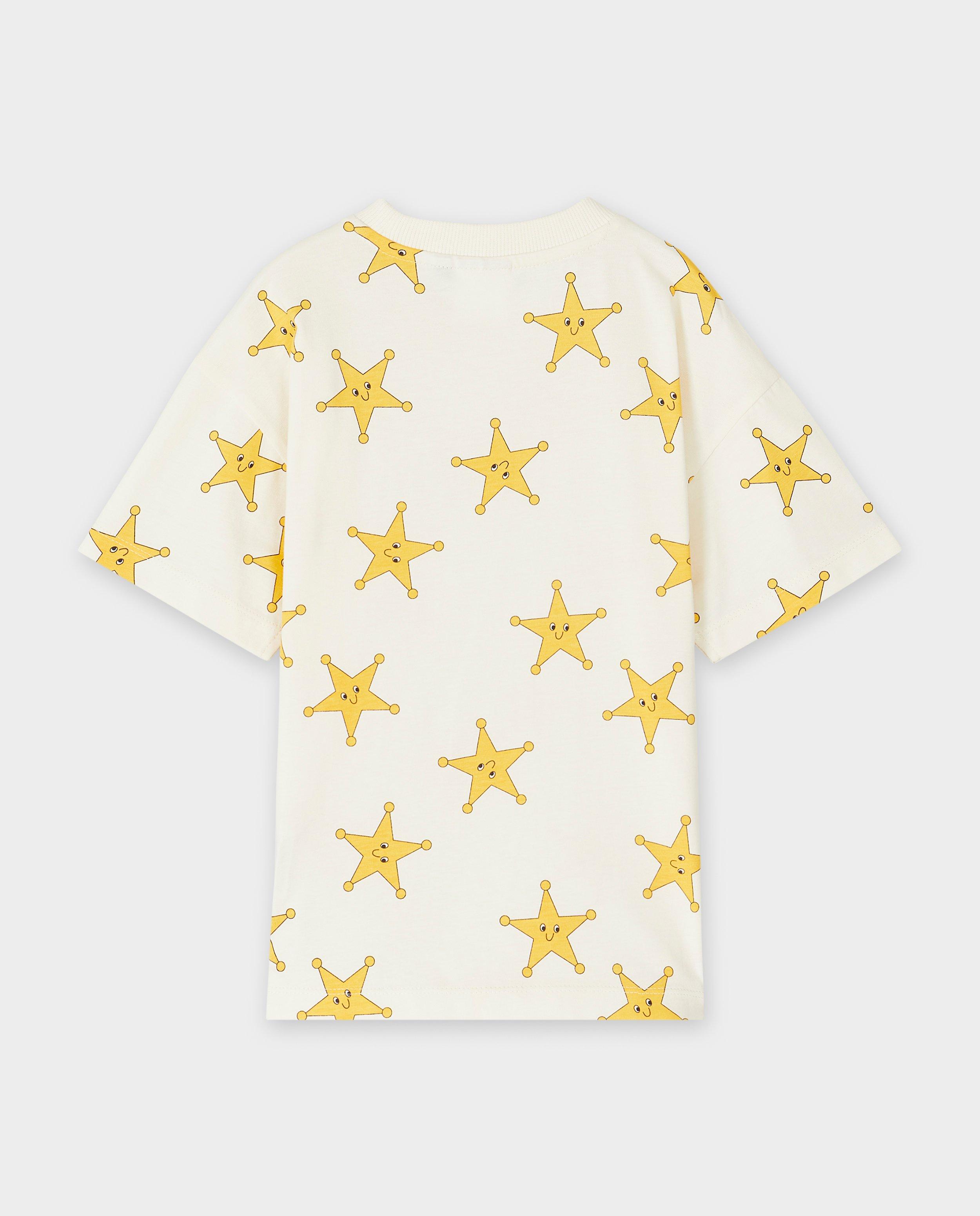 Fred + Ginger csillagmintás póló, unisex, 92-128 fehér
