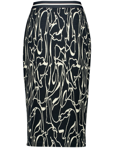 Midirock mit Jacquard-Muster