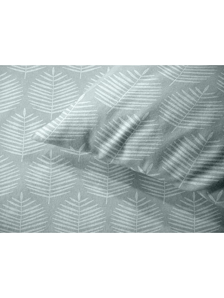 Sigmapur Jacquard-Flanell-Bettwäsche-Set in Hellblau günstig kaufen