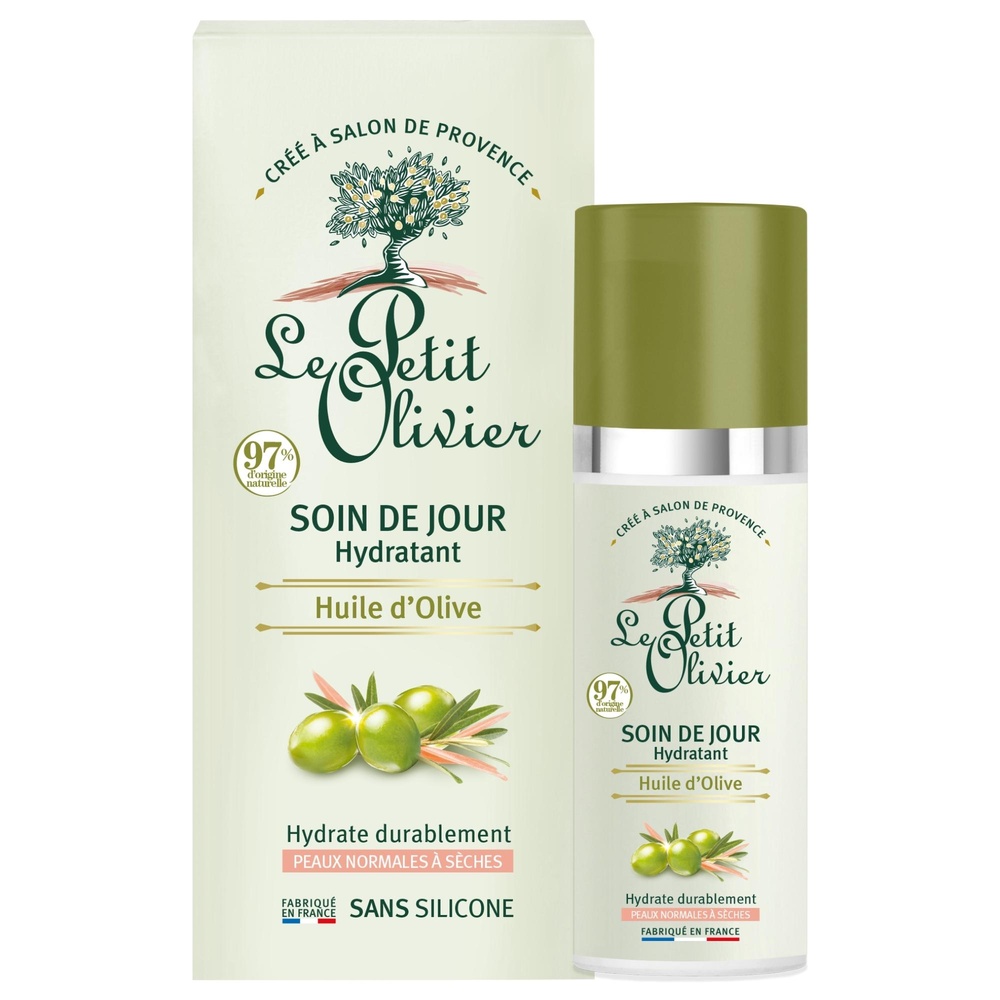 le petit olivier Soin de Jour Hydratant Huile d'Olive Soin de Jour - Peaux Normales à Sèches
