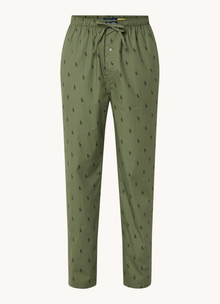 Ralph Lauren pajama bottoms with logo print and side pockets