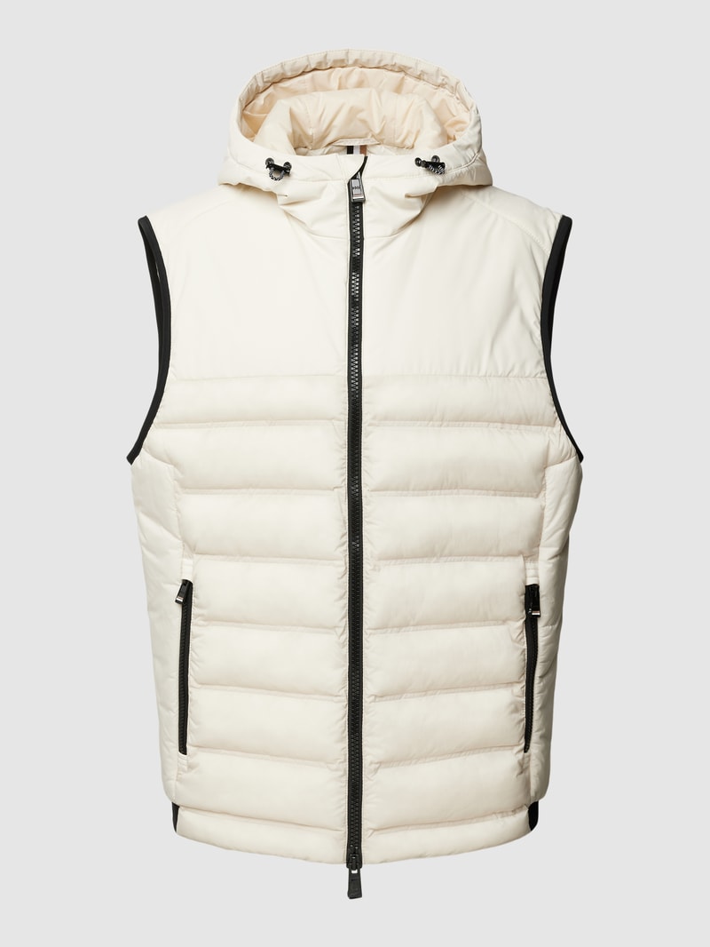 Steppweste mit Kapuze Modell 'Ceithin' in offwhite