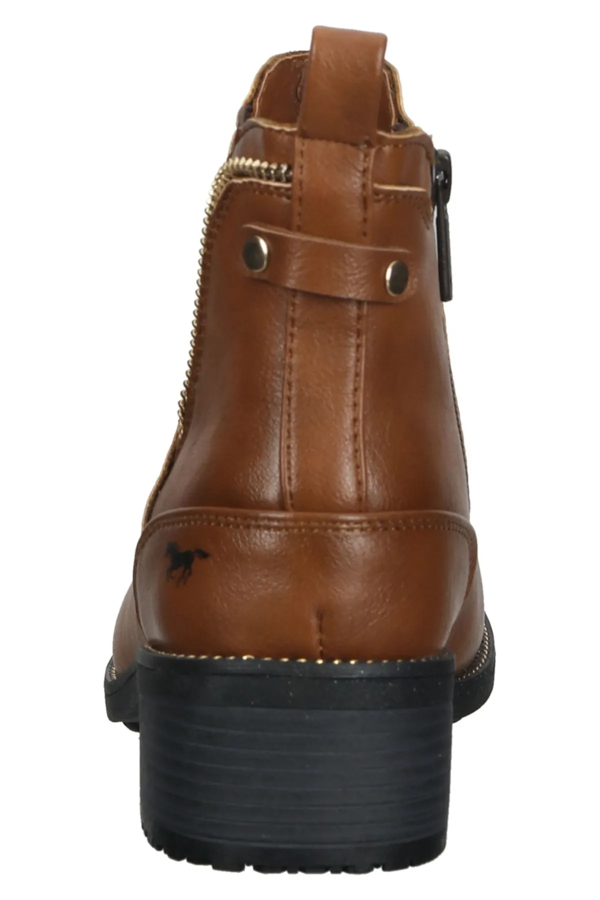 Mustang  Stiefelette - Braun - Blockabsatz