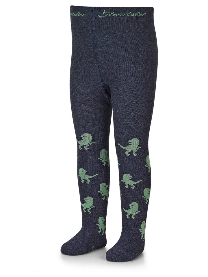 Sterntaler Strumpfhose T-Rex in blau melange günstig kaufen