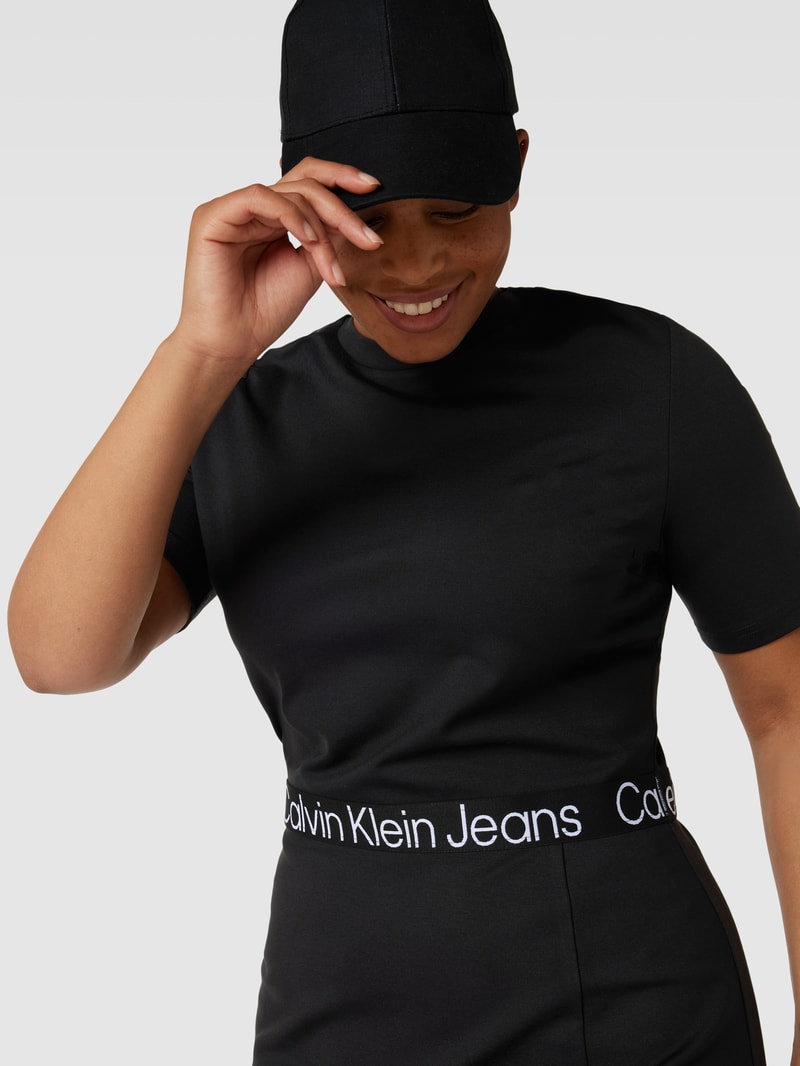 Minikleid mit Label-Detail Modell 'MILANO' in black