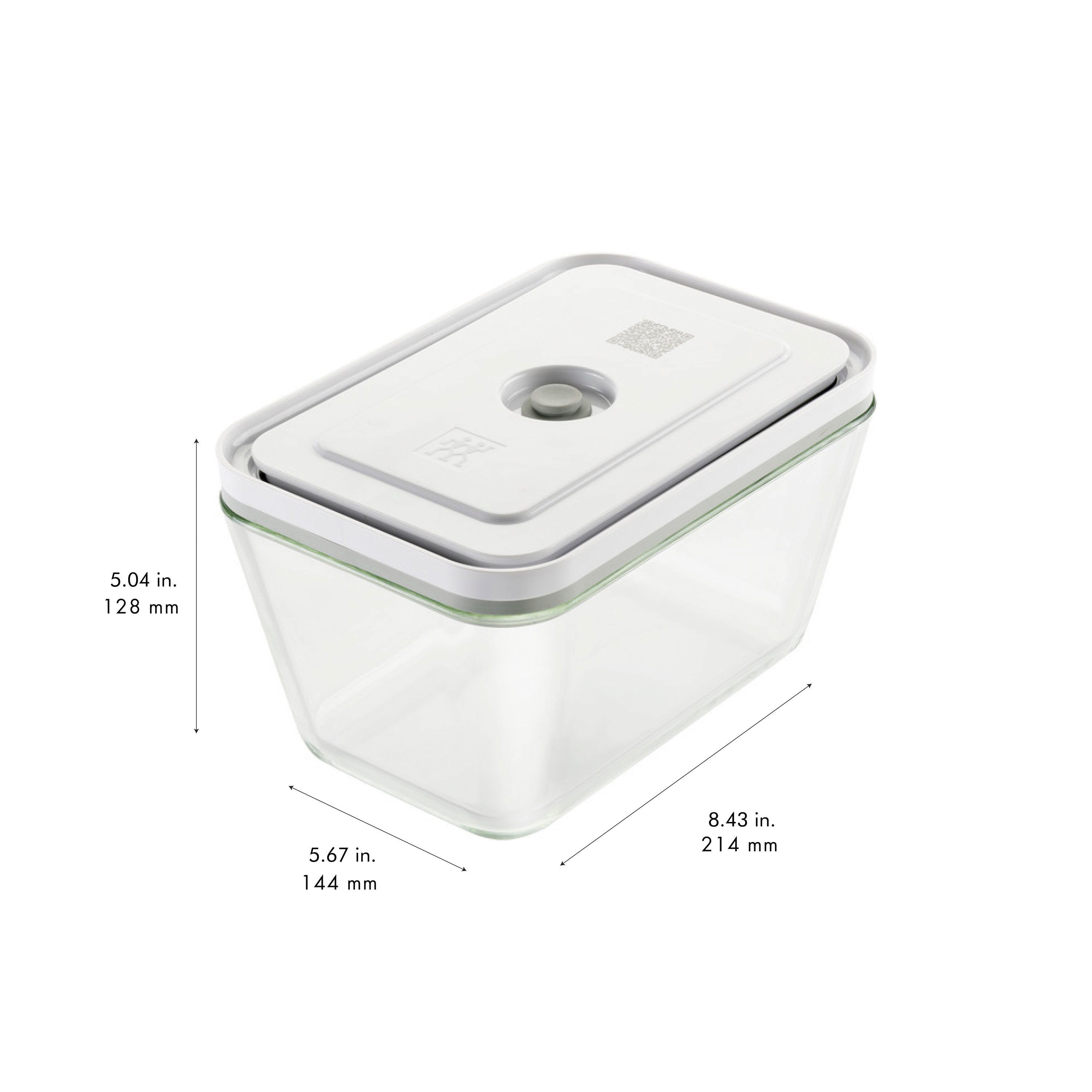 Vakuumbox L, Glas, Grau