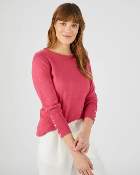 Pull col rond maille fine