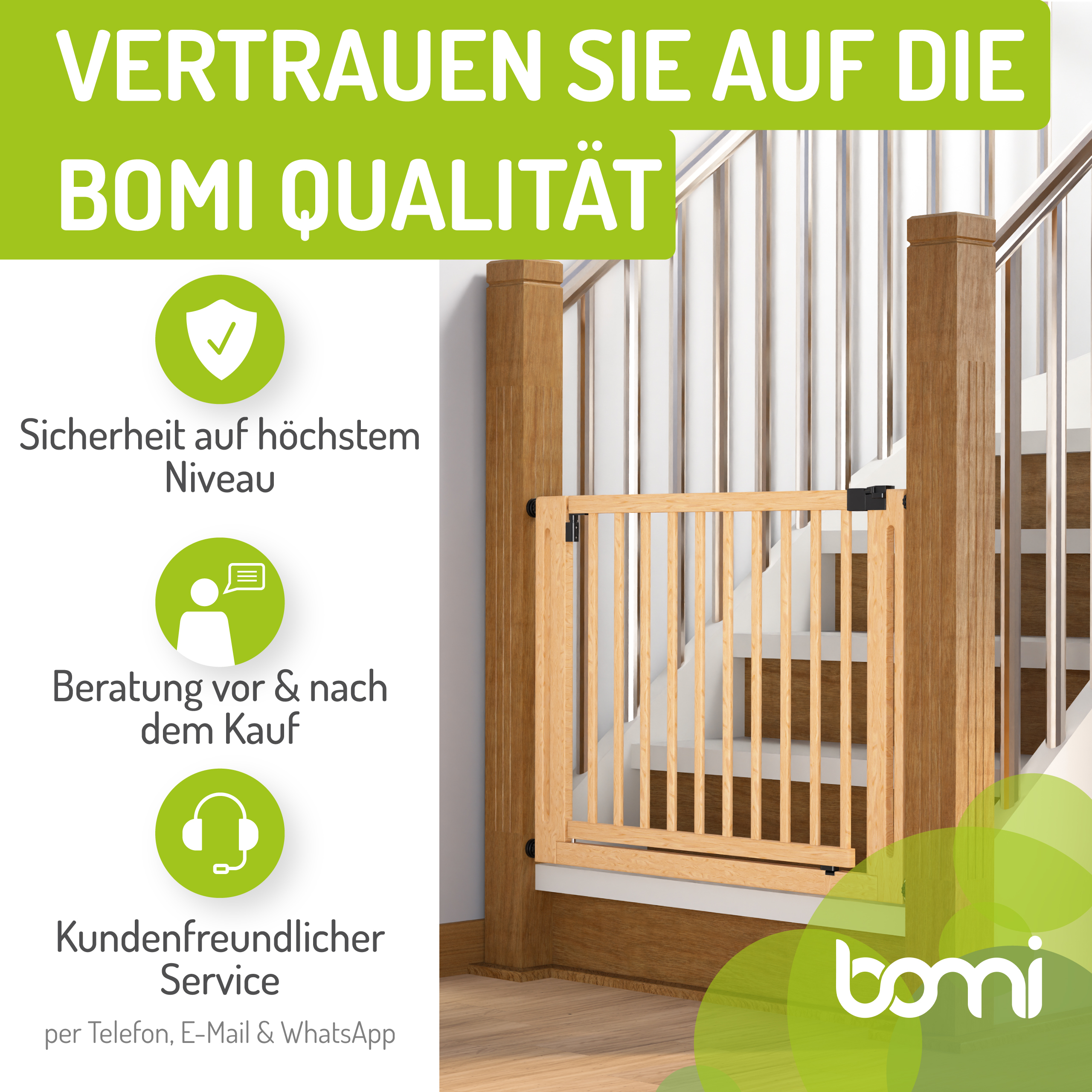 bomi Türschutzgitter & Hundeklappen bomi Zubehör Schutzgitter 2er Set Y-Spindel Schwarz