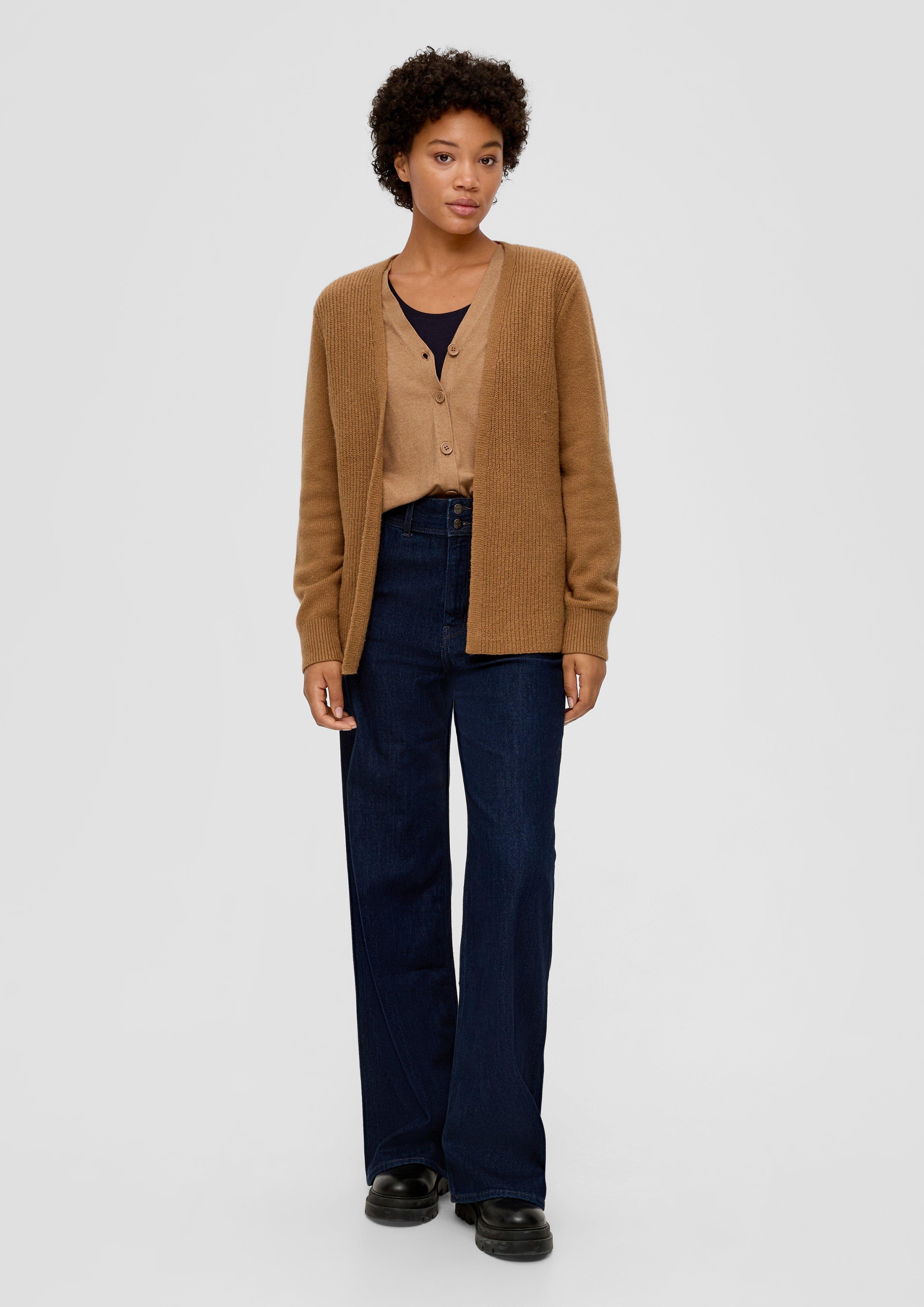Offene Strickjacke aus Baumwollmix  2134424-8469