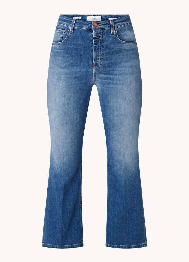 Pantaloni scurți din denim Hi-Sun cu talie înaltă și bandă evazată