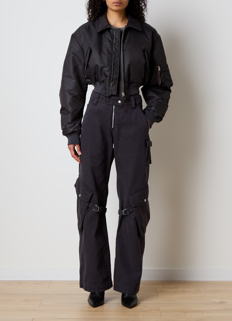 Kurtka typu bomber o skróconej długości Acne Studios z kieszeniami z klapkami