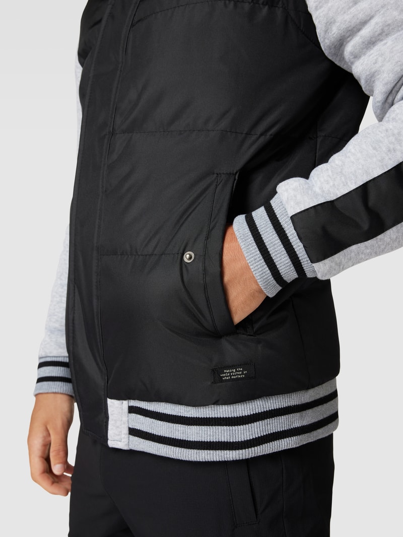 Jacke in Two-Tone-Machart in schwarz