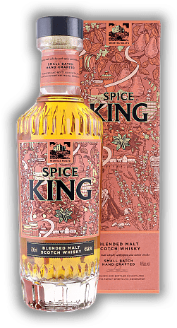 Wemyss Spice King Blended Malt 46% Wemyss Spice King Blended Malt 46% Charles MacLean zeichnet verantwortlich für die Qualität dieses handcrafted Blended Malts. 0,7	 Liter - Vol 46%