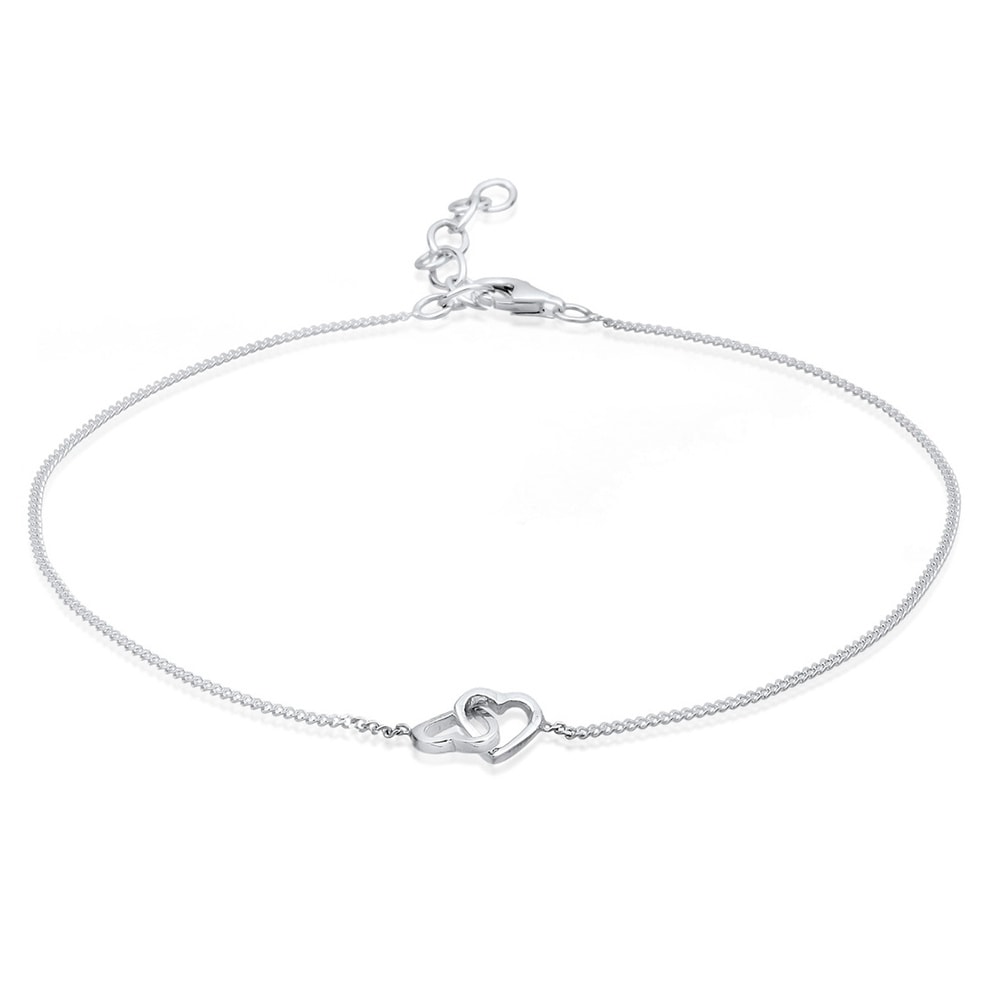 Elli Elli Bracelet de Cheville Femmes coeur en argent sterling 925 Bijoux