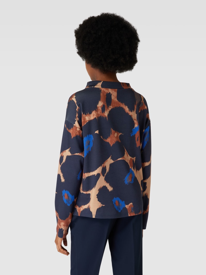 Sweatshirt mit Allover-Muster in royalblau