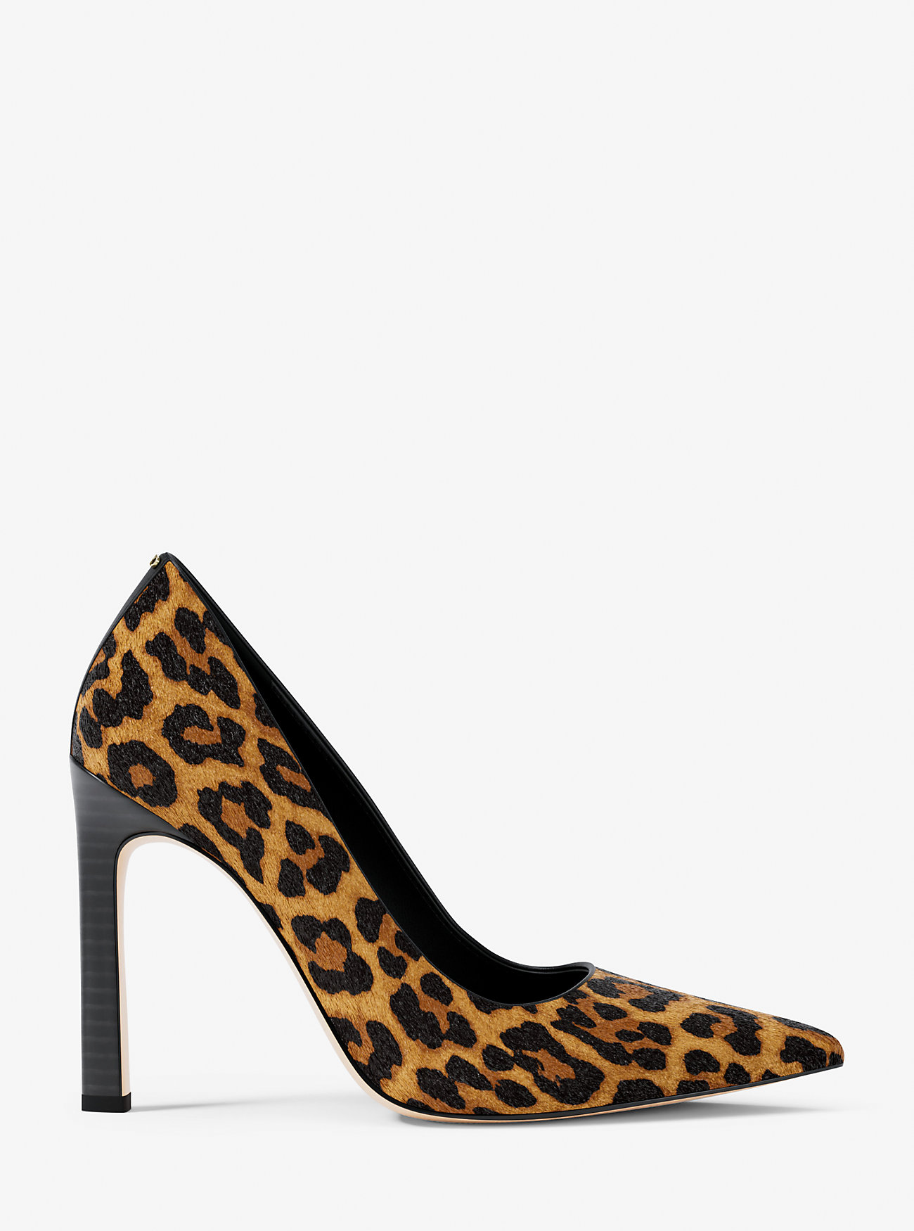 Amara Leopardprint Kalvehårspump - MARIGOLD