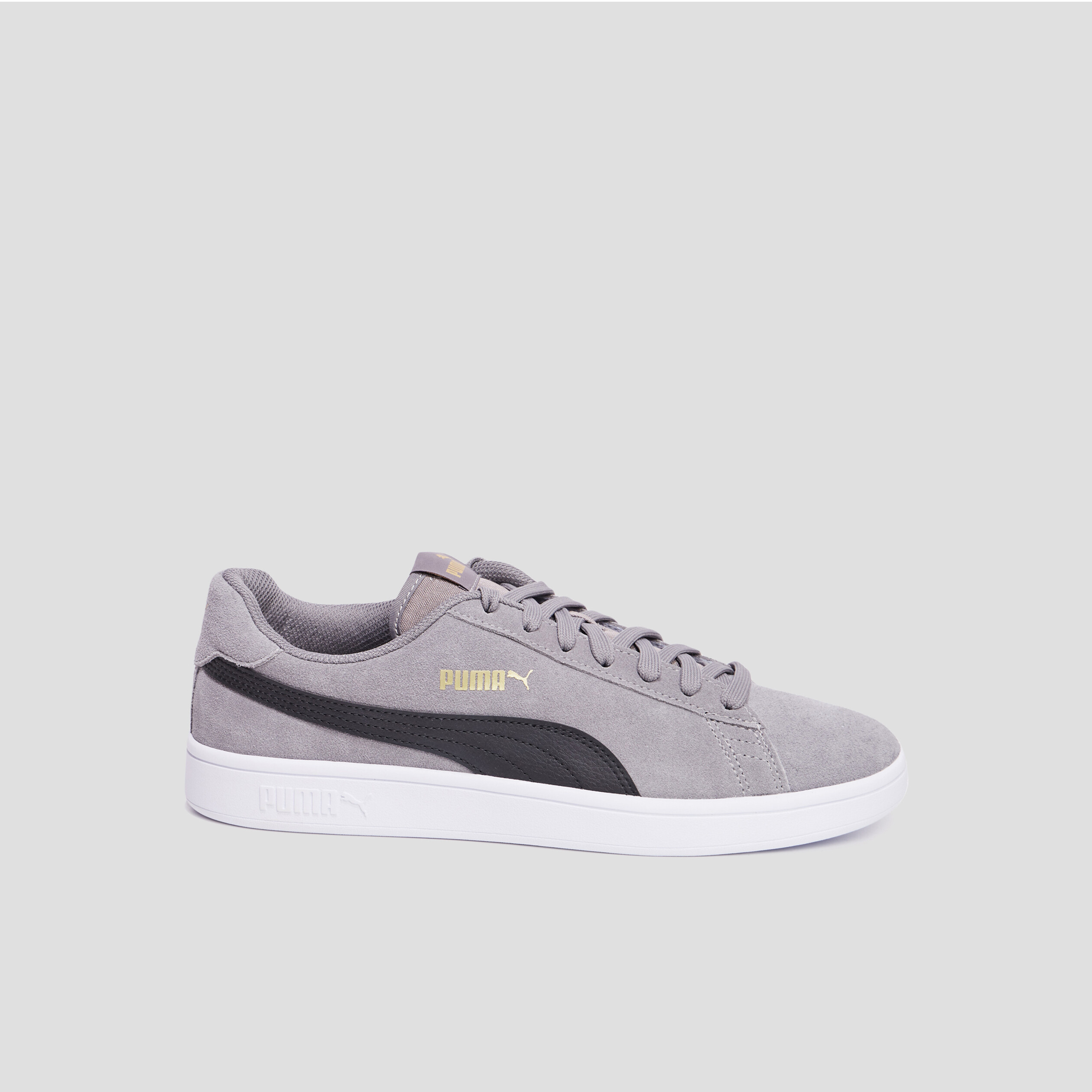 Tennis basses en cuir Puma Smash gris homme | La Halle